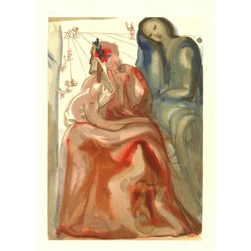 Artist: Salvador Dali Country: Spain Title: Purgatory 31 – Dante confession Medium: Original Woodcut Marks: Not signed not...