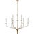 Ian K. Fowler for Visual Comfort Signature Belfair Large Two-Tier Chandelier in Gilded Iron For Sale