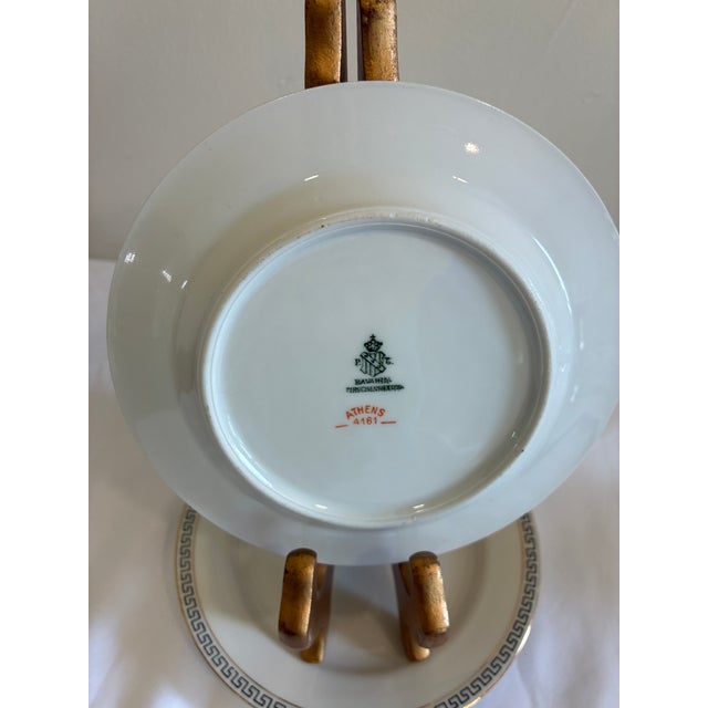 Ceramic Vintage Bavaria Athens Greek Key Bread Plates - a Pair For Sale - Image 7 of 10