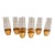 Late 20th Century Gilded Gold Leaf Drinking Glasses/Bud Vases - Set of 8 For Sale