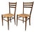 Vintage Italian Mid-Century Modern Ladder-Back Side Chairs in the Style of Gio Ponti For Sale