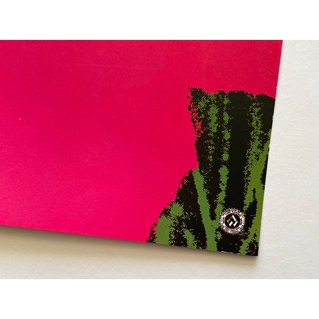 Cerise Andy Warhol Foundation Vintage 1993 Offset Lithograph Print Pop Art Poster " Flowers " 1970 For Sale - Image 8 of 11
