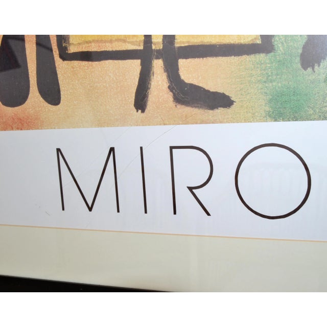 Joan Miró Femme Et Chat Lithograph Framed Printed Wall Art England 1989 Cartoon For Sale - Image 10 of 12