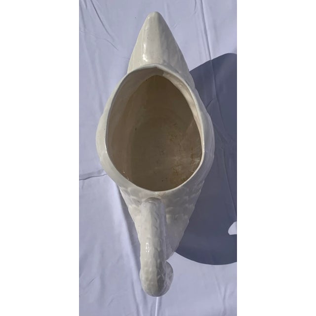 White Vintage Large White Ceramic Swan Figurine For Sale - Image 8 of 10