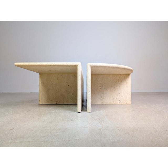 Mid-Century Italian Travertine Coffee Tables, 1970s, Set of 4 For Sale - Image 4 of 12
