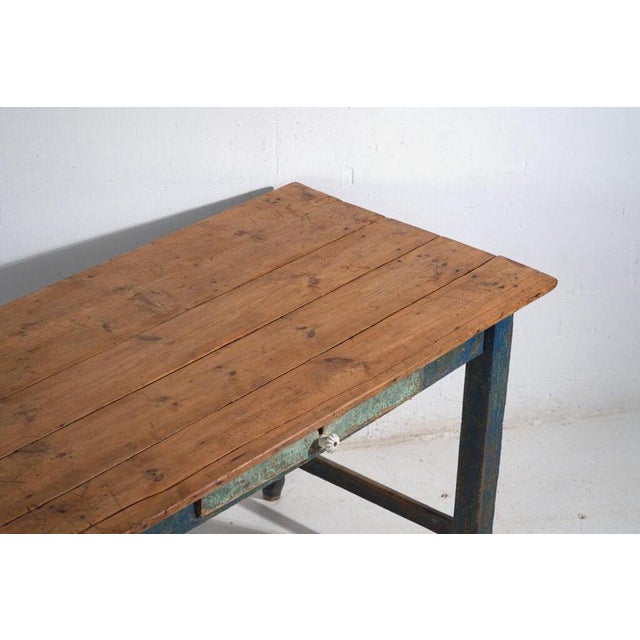 Rustic European Rustic Pine Work Table by Amaru For Sale - Image 3 of 12