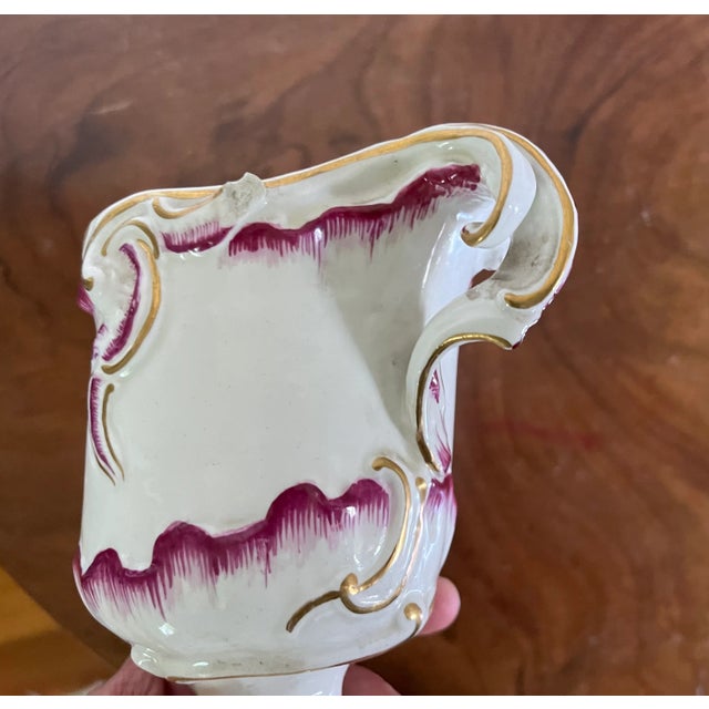 Antique 18th Century German Rococo Ludwigsburg Porcelain Puce Urn Vase For Sale In New York - Image 6 of 12