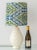 Vintage Ceramic Urn Table Lamp in Glacial Blue with New William Morris Shade, in Very Good conditions. Designed 1920 to...