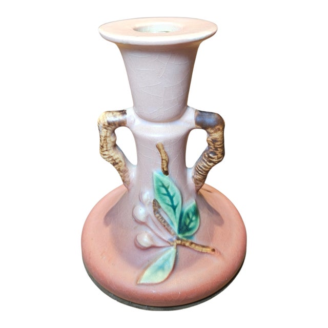 1940s Roseville Snowberry Candle Holder For Sale