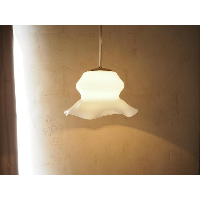 Mid-Century Glass Chandelier, Czechoslovakia, 1960s For Sale - Image 9 of 11