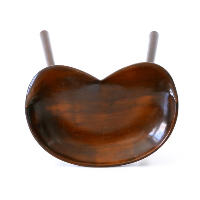 Mid-Century Modern Solid Wood Stool, Germany, 1950s For Sale - Image 18 of 18