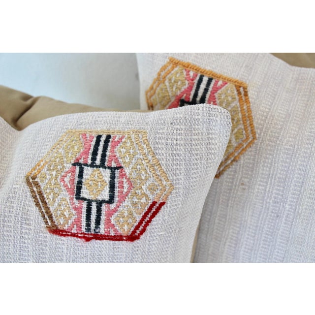 1970s Vintage Turkish Kilim Cushions - a Pair For Sale - Image 5 of 5