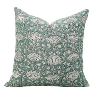 Fabdivine Block Printed Cover 26x26 Inch Pure Linen-Ulta Kamal For Sale