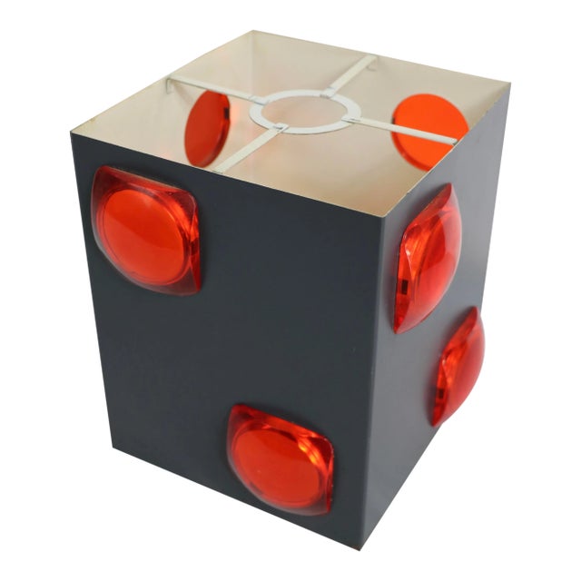 Mid Century Jeweled Shade Possibly Lightolier After Sarfatti For Sale