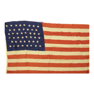Rare Antique American Flag 46 Stars Circa 1908 All Sewn Wool Great Condition and Natural Fade Size 5’x8’