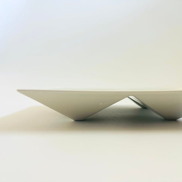 White Arabia Finland "Origami" Divided Serving Plate by Kaj Franck For Sale - Image 8 of 10
