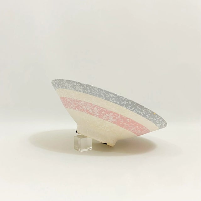 Contemporary 80s Maurice Ceramics Striped Catchall Bowl For Sale - Image 3 of 13