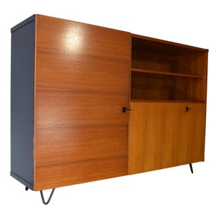 Mid-Century Modern Highboard Cabinet in Walnut, 1960s For Sale