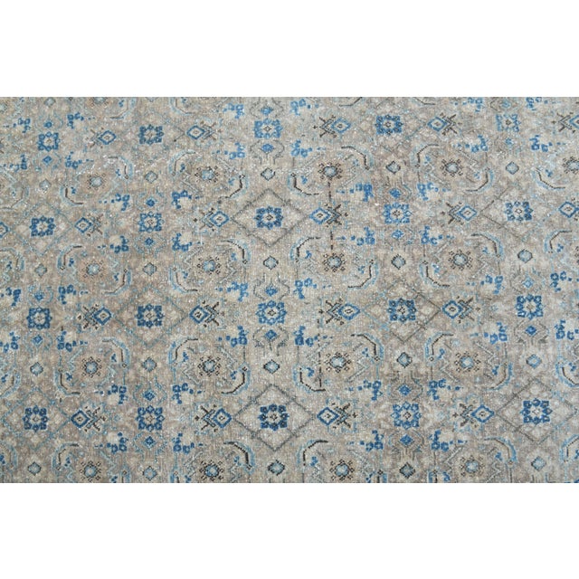 1970s Vintage Persian Handmade Wool Cotton Light Brown Area Rug For Sale - Image 9 of 11