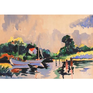 'Sunny Lake Scene' by E. P. Megee For Sale