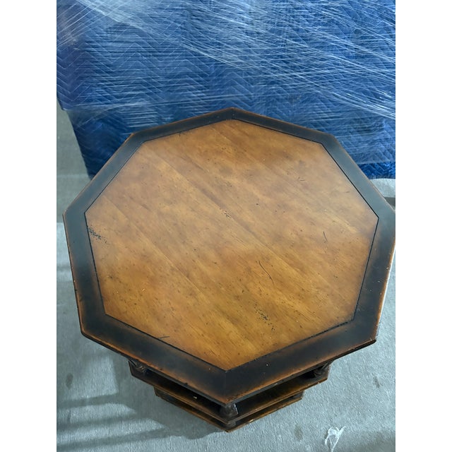 Octagonal Three-Tier Side Table by Theodore Alexander, 20th Century For Sale In Savannah - Image 6 of 7