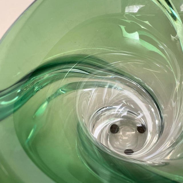 Crystal Wave Glass Vase from Val Saint Lambert, Belgium, 1960s For Sale - Image 15 of 18