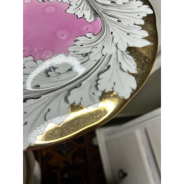 Ceramic Set of Eight Pink Splash Luster Salad/Dessert Plates For Sale - Image 7 of 12