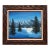 1976 Signed Winter Mountain Landscape Painting in Rustic Wood Frame For Sale