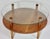Gilbert Rohde Mid Century Modern Round Double Tier Glass Walnut Coffee Table in the Style of Gilbert Rohde For Sale - Image 4 of 6