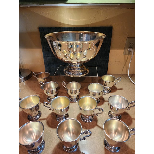 Paul Revere Oneida Silverplate Punch Set For Sale In San Antonio - Image 6 of 7