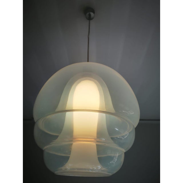 Blue Polpo LS134 Pendant Light in Opalescent Murano Glass by Carlo Nason for Mazzega, 1980s For Sale - Image 8 of 15
