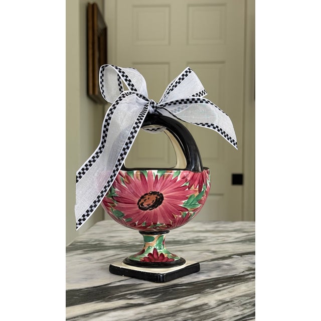 Art Deco Era Ditmar Urbach Hand Painted Basket For Sale - Image 4 of 11