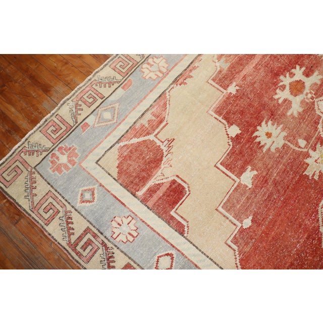 1940s Square Size Vintage Turkish Anatolian, 9'4'' X 10'4'' For Sale - Image 5 of 11