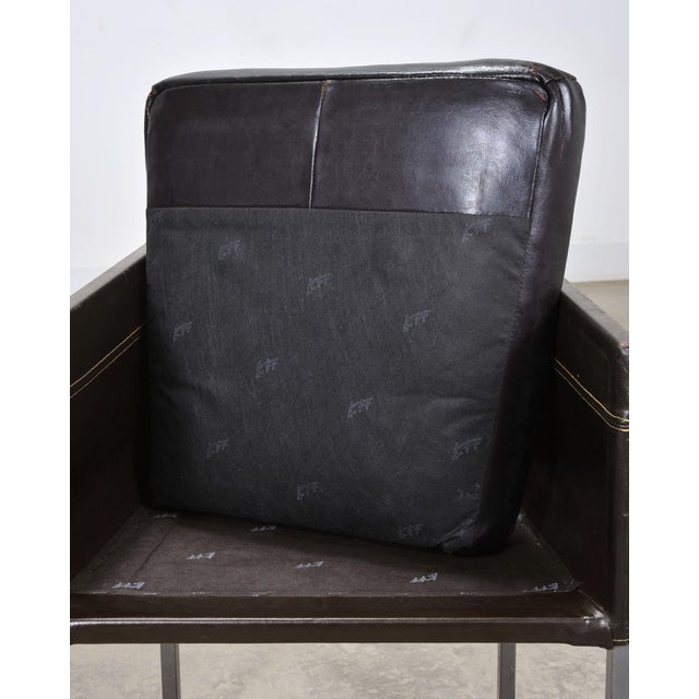 Set of Twelve Karl Friedrich Forster Texas Leather Dining Armchairs For Sale - Image 16 of 18