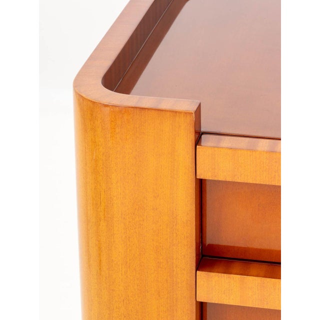 Art Deco Late 20th Century Art Deco Style Mahogany Chest of Drawers For Sale - Image 3 of 8