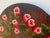 1970s Vintage Hand Painted Floral Wood Wall Mirror Folk Art Pink Flowers For Sale - Image 5 of 9
