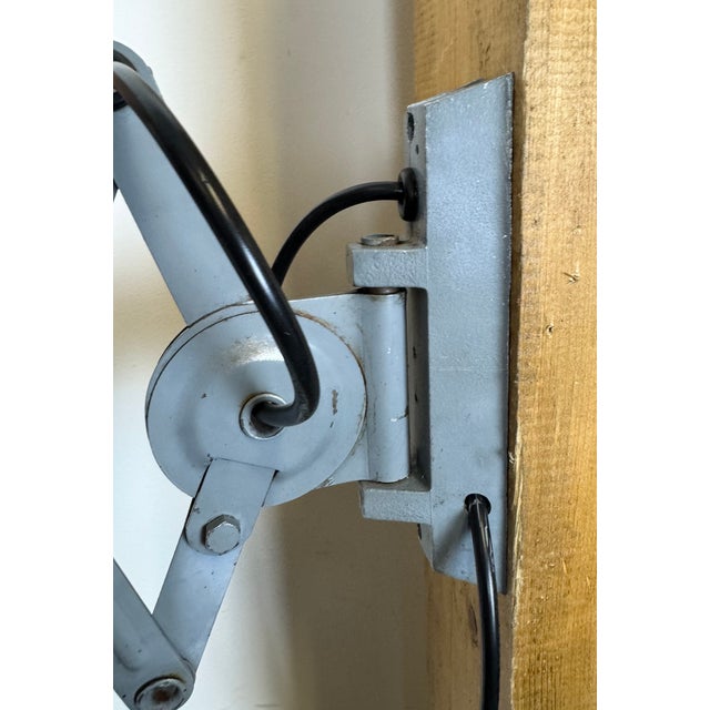 Industrial Scissor Wall Lamp from Elektroinstala, 1960s For Sale - Image 6 of 18