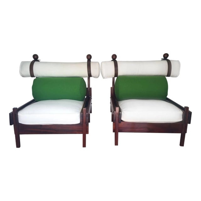 Pair of Tonico Rosewood Chairs by Sergio Rodrigues For Sale