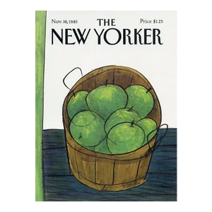1981, New Yorker Magazine Cover, November 16 (Donald Reilly), Original Vintage Cover, Autumn, Apples