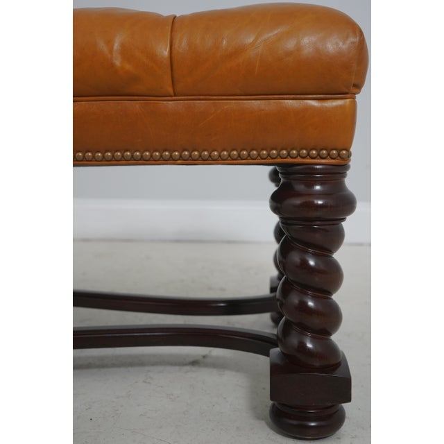 Hancock & Moore Hancock & Moore Tufted Leather Window Bench For Sale - Image 4 of 14