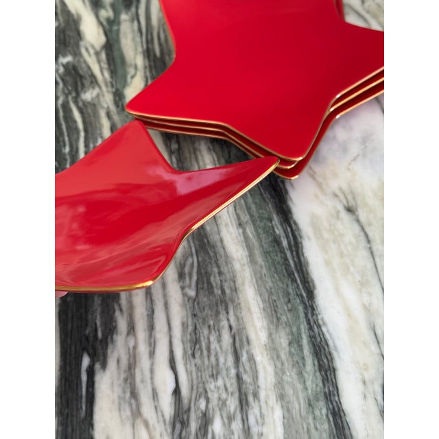 Williams Sonoma Holiday Star Accent Plates - Set of 4 For Sale In Seattle - Image 6 of 11