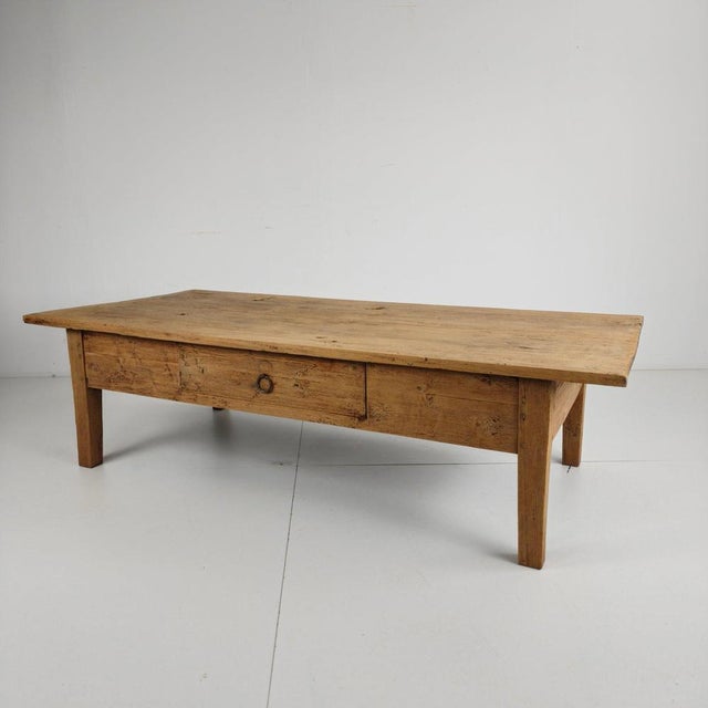 Rustic Antique French Farmhouse Oak Coffee Table, 19th Century For Sale - Image 3 of 16