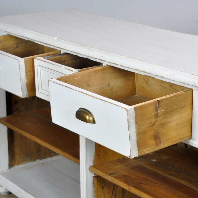 1900 - 1909 Rustic White Pine Counter, 1900 For Sale - Image 5 of 12