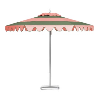 Bali Sunrise 9' Patio Umbrella, Pink & Green For Sale