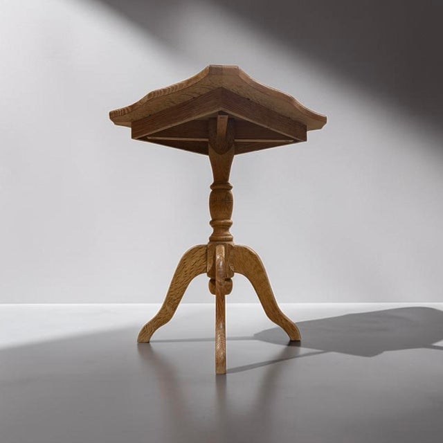 Mid-Century Modern Danish Oak Tile-Top Side Table, Denmark, 1970s For Sale - Image 3 of 8
