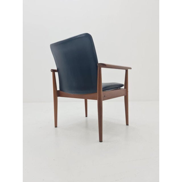 Black Danish Teak Armchair by Finn Juhl for France & Son, 1960s For Sale - Image 8 of 12