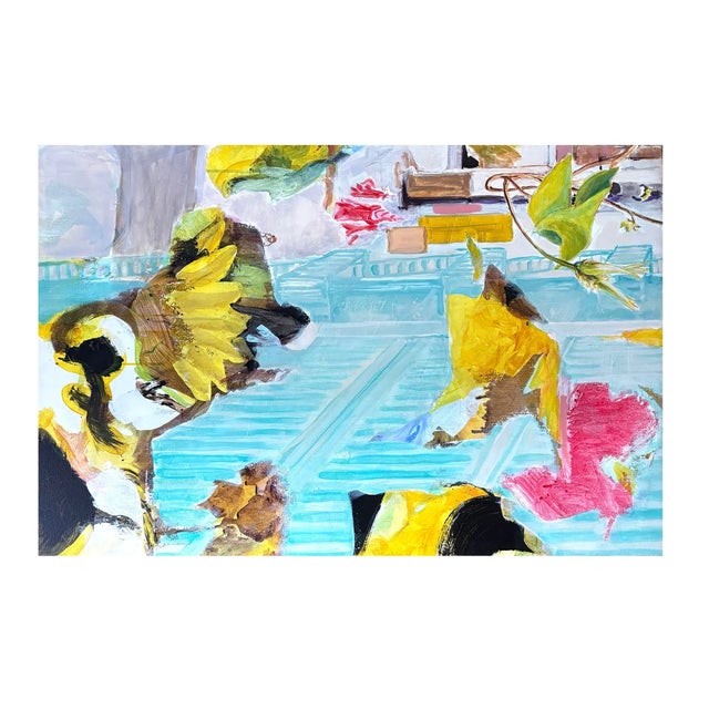 Abstract Doug Martin Oil Painting on Canvas 36" X 24" For Sale - Image 3 of 5