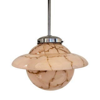 Pink Marbled Murano Pendant Light, 1970s For Sale