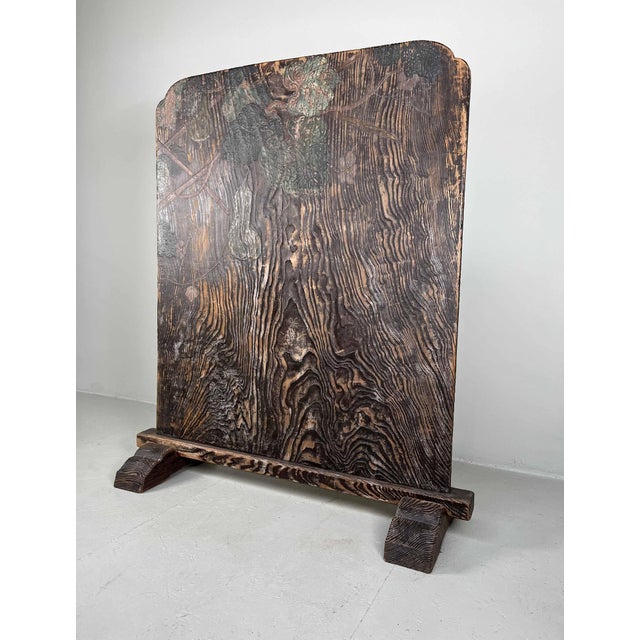 Tsuitate with Floral Decor, Meiji Era For Sale - Image 13 of 18