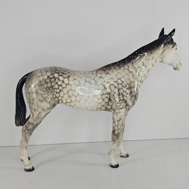 Beswick England Early Rocking Horse Dapple Grey Horse Bois Roussel #701 • Vintage Beswick figurine • Dapple Grey color •...